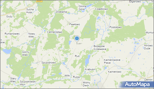 mapa Boże Pole Królewskie, Boże Pole Królewskie na mapie Targeo